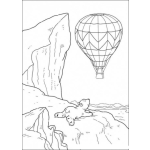 Dibujo para colorear Dibujo De Osito Viendo Un Globo Para Pintar Y Colorear