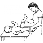 Dibujo para colorear Dibujo De Mujer Cambiando Panal A Un Bebe Para Colorear