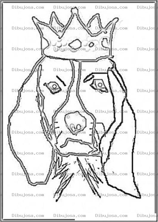 Dibujo para colorear Perro Rey Para Pintar Y Colorear A Un Perrorey Dibujo De Reyperro