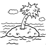 Dibujo para colorear Colorear Isla Desierta Y Solitaria