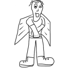 Dibujo para colorear Colorear Hombre Con Alas De Hierro Para Pintar Hombre Volador Hublot