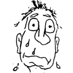 Dibujo para colorear Cara De Hombre Nervioso Para Pintar Y Colorear