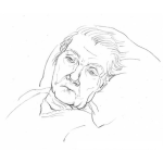 Dibujo para colorear El Ocaso De La Vida Dibujo De Viejito Agonizando Para Pintar Y Colorear El Momento De La Muerte De Un Hombre