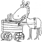 Dibujo para colorear Caballo Alrevez Para Pintar Y Colorear