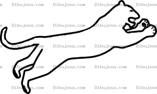 Dibujo para colorear El Salto Del Puma Para Pintar Y Colorear Puma Saltando