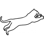 Dibujo para colorear El Salto Del Puma Para Pintar Y Colorear Puma Saltando
