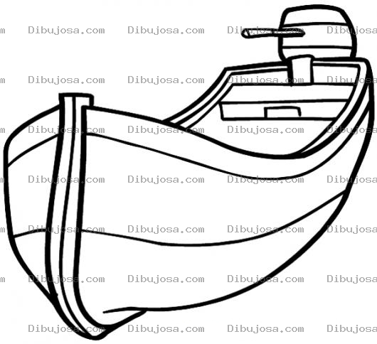 Dibujo para colorear Dibujo De Lancha Tiburonera Con Motor Mercury Para Pintar Y Colorear