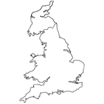 Dibujo para colorear Dibujo Del Mapa De Inglaterra Para Pintar Y Colorear Lamina De London Uk Gran Bretana O Reino Unido