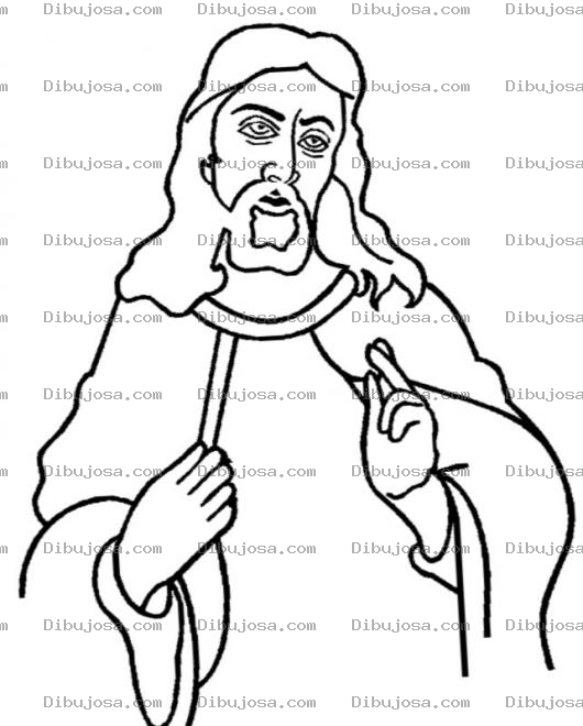 Dibujo para colorear JesuCristo Dibujo De JESUS Para Pintar Y Colorear A CristoJesus