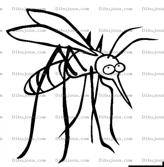 Dibujo para colorear Mosquito Cansado Para Colorear
