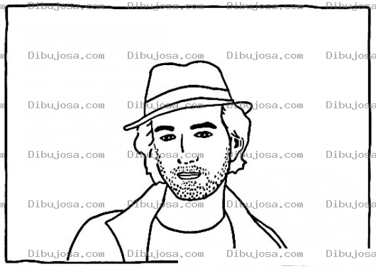 Dibujo para colorear Colorear Chico Con Sombrero