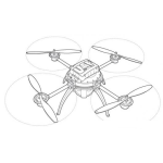 Dibujo para colorear Droid Volador Dibujo De Un Helicoptero De 4 Helices Para Pintar Y Colorear