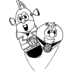 Dibujo para colorear Robotsiames Dibujo De Robot Siames Para Pintar Y Colorear Robot De Dos Cabezas
