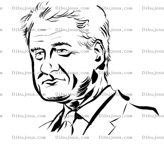 Dibujo para colorear Clinton 2012 Dibujo De La Cara Del Expresidente Bill Clinton Para Pintar Y Colorear