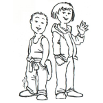 Dibujo para colorear Ninos Adolecentes Para Pintar Y Colorear