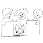 Dibujo para colorear Ninos Con Bandera De Guatemala Para Pintar Y Colorear Ninos Guatemaltecos Con La Bandera Guatemalteca