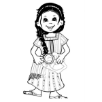 Dibujo para colorear Traje Tipcio De Guatemala Para Pintar Y Colorear Indita Bonita Con Un Corte De Guatemala