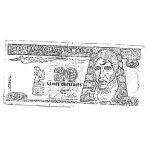 Dibujo para colorear Billete De 20 Quetzales De Guatemala Para Pintar Y Colorear Veintequetzales
