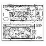 Dibujo para colorear Billete De 50 Quetzales De Guatemala Para Pintar Y Colorear Cincuentaquetzales