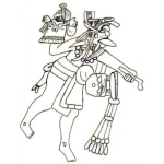 Dibujo para colorear Dibujo Maya De Un Titeretero Para Pintar Y Colorear