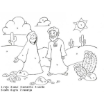 Dibujo para colorear Dibujo Cristiano Para Colorear Por Numeros Dibujo De Jesus Siendo Tentado Por El Diablo En El Desierto