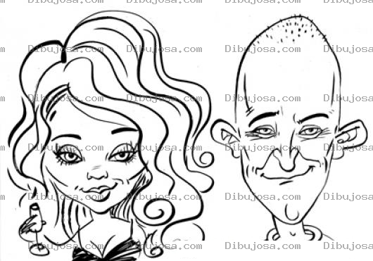 Dibujo para colorear Dibujo De Mujer Rubia Y Hombre Calvo Para Pintar Y Colorear Chava Canche Y Chavo Pelon Chica Guera Y Chico Rapado