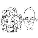 Dibujo para colorear Dibujo De Mujer Rubia Y Hombre Calvo Para Pintar Y Colorear Chava Canche Y Chavo Pelon Chica Guera Y Chico Rapado
