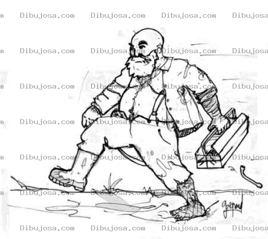 Dibujo para colorear Plomero Viejo Para Pintar Y Colorear