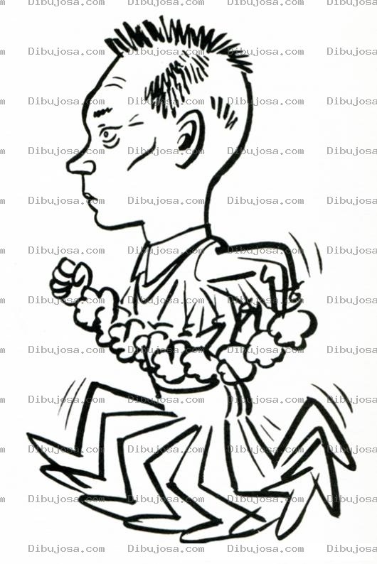 Dibujo para colorear Chaninchanin Corriendo De Prisa Dibujo De Hombre Corriendo Apresuradamente Para Pintar Y Colorear Hombre En Movimiento
