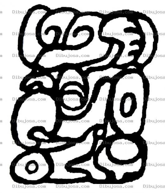 Dibujo para colorear Dibujo Maya Baktun Para Pintar Y Colorear