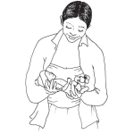 Dibujo para colorear Mama Con Recien Nacido Dibujo De Bebito Prematuro Con Su Mama Para Pintar Y Colorear