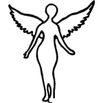 Dibujo para colorear Mujerangel Dibujo De Mujer Con Alas De Angel Para Pintar Y Colorear Angelmujer Contorno De Angela