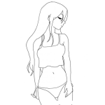 Dibujo para colorear Chica En Ropa Interior Para Pintar Y Colorear