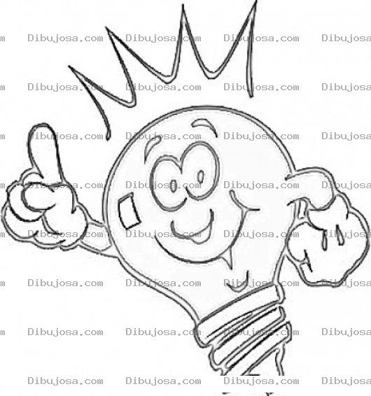 Dibujo para colorear Superidea Dibujo De Bombilla Super Idea Para Pintar Y Colorear Ideasuper