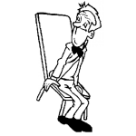 Dibujo para colorear Dibujo De Silla Pegada Al Trasero Para Pintar Y Colorear