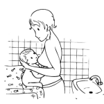 Dibujo para colorear Bebe Tomando Pecho Dibujo De Bebe Chupando Chiche De Mama Para Pintar Y Colorear Lactancia Materna