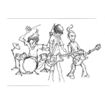 Dibujo para colorear Banda De Rock Para Colorear Jovenes Rockeros