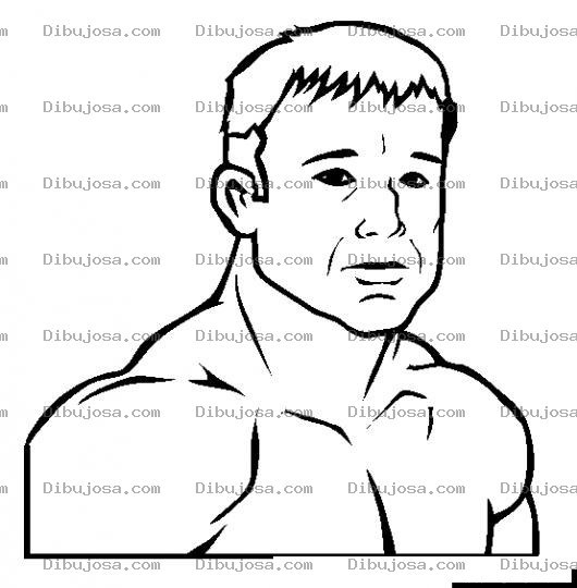 Dibujo para colorear Matt Hughes Peleado De Mma Para Pintar Y Colorear A Matthughes