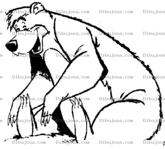 Dibujo para colorear Osobaloo Dibujo Del Oso Baloo Para Pintar Y Colorear