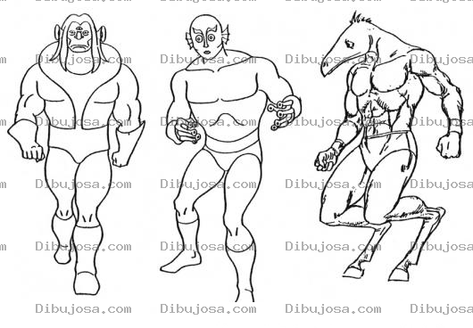 Dibujo para colorear Super Heroes Mutantes Para Pintar Y Colorear