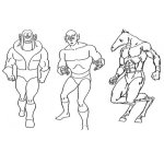 Dibujo para colorear Super Heroes Mutantes Para Pintar Y Colorear