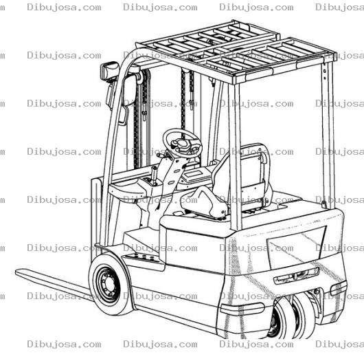 Dibujo para colorear Montacargas Dibujo De Monta Cargas Para Pintar Y Colorear
