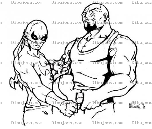 Dibujo para colorear Dibujo De Luchadores De Lucha Libre Para Pintar Y Colorear