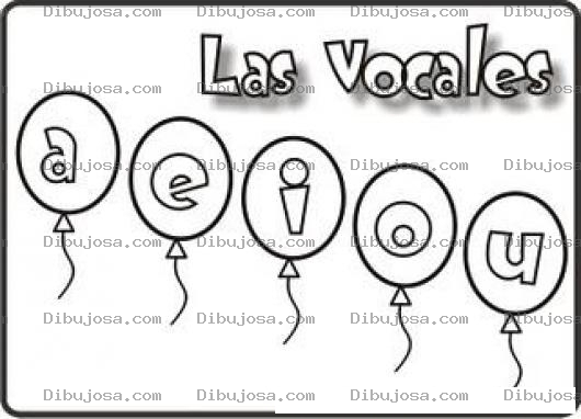 Dibujo para colorear Pintar las vocales