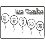 Dibujo para colorear Pintar las vocales