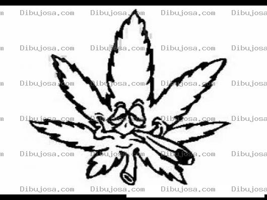 Dibujo para colorear Hoja De Mariguana Para Pintar Y Colorear