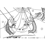 Dibujo para colorear Colorear Trapecistas De Circo