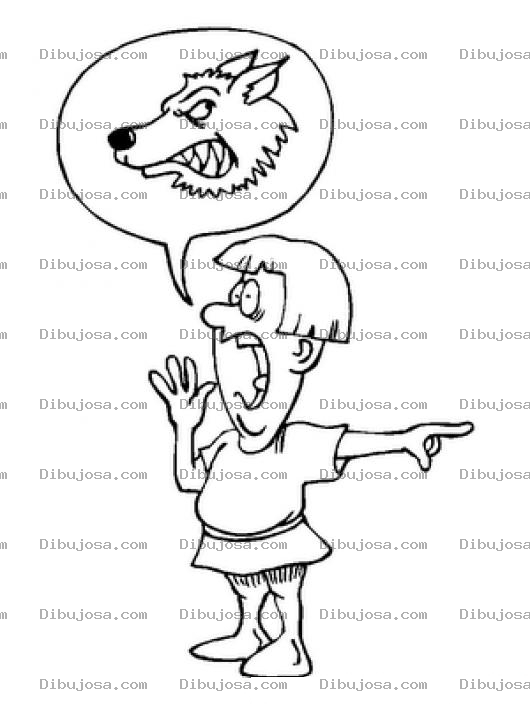 Dibujo para colorear Mentirosazo Dibujo De Guillermo El Mentiroso Mintiendo Que Viene El Lobo Para Pintar Y Colorear Mentirosito Diciendo Mentiras