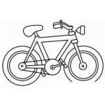 Dibujo para colorear Pintar Bicicleta