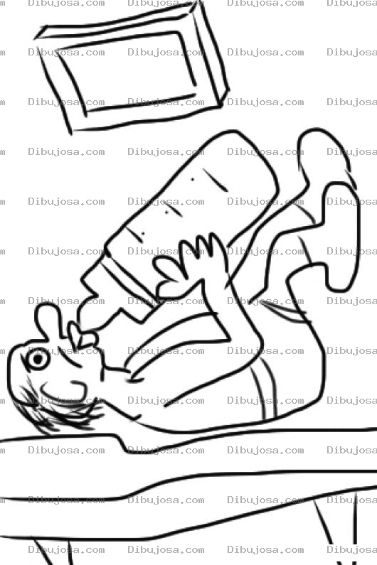 Dibujo para colorear Abuelito Con Pacha Y Panal Viendo Tele En Un Asilo Para Pintar Y Colorear